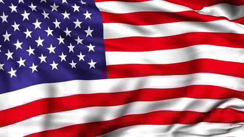 Realistic Waving American Flag Animation