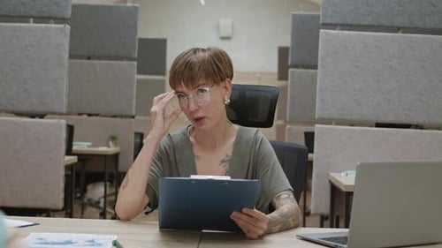 Adult Woman Leading Difficult Business Meeting