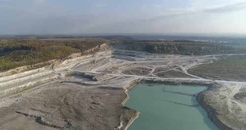 Sand Quarry Lake Forest Aerial View