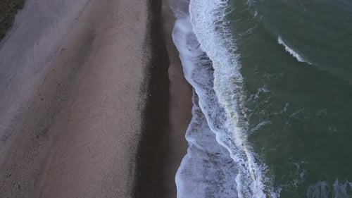 Aerial View of a Sandy Coastline
