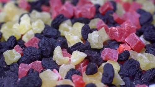 Colorful Assortment of Dried Fruit Pieces