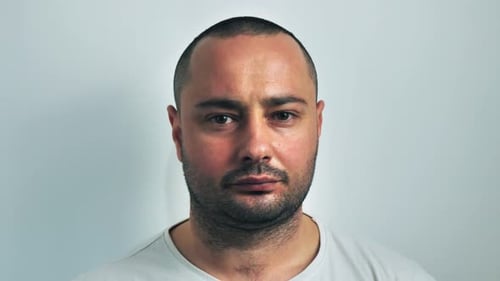 Man's Portrait Close Up in Studio Setting