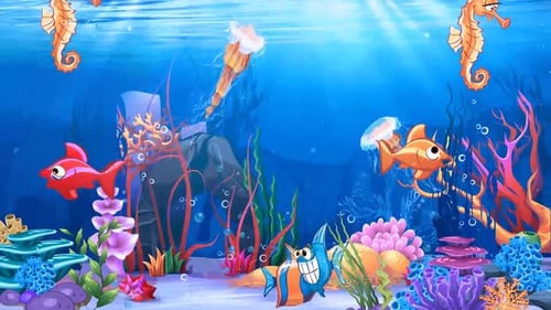 Boucle sous-marine de dessin animé