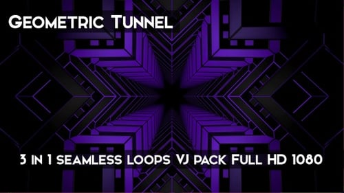 Geometrische Tunnel VJ Loops