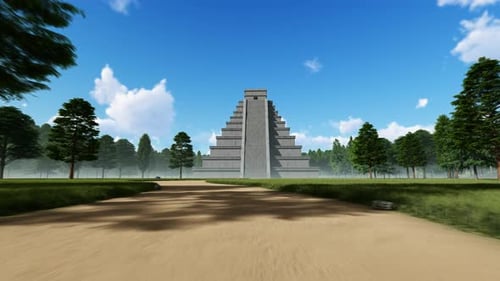 Maya Pyramid Background