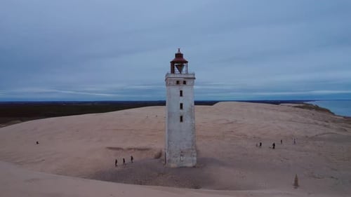 Phare rond de Rubjerg Knude de Drone Arcing