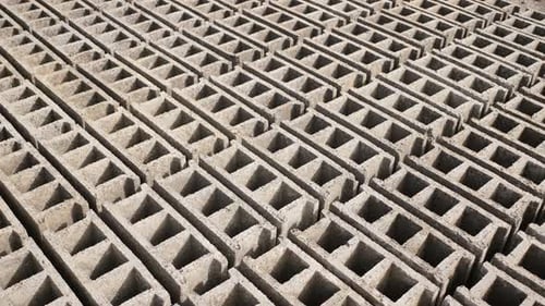Pattern of Concrete Blocks with One Standing Upright