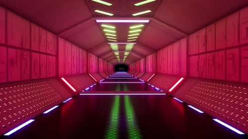Abstract Light Corridor Futuristic Tunnel Space Wallpaper