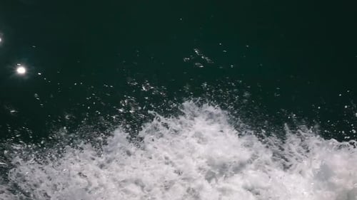 Water Rushing On The Ocean Surface