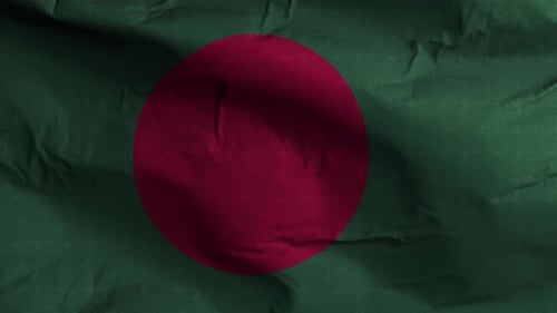 Realistic Waving Flag of Bangladesh Motion Background