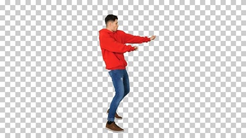 Junger Hip-Hop-Mann Breakdance Top Break Dance, Alpha Channel