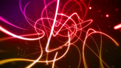 Dynamic Neon Light Trails Abstract Glowing Lines Background