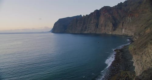 Amazing Ocean View of Los Gigantes Beach at Sunset Tenerife Canary Islands Spain