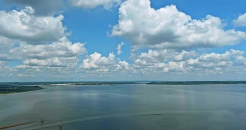 The Coast in Overlooking Bay Shore Line in a Sunny Bright Day