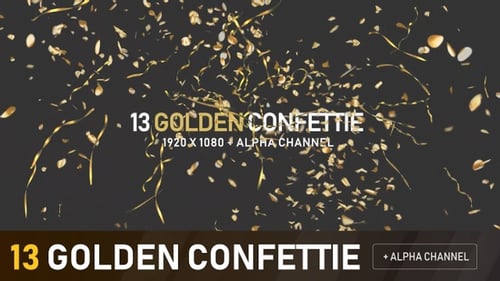Goldenes Konfettie-Paket