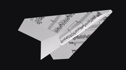 Paper Plane - Music Notes - Flying Loop - Down Angle II