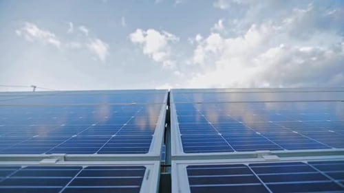 Solar energy panel photovoltaic cell. Solar energy system with photovoltaic solar cell panels