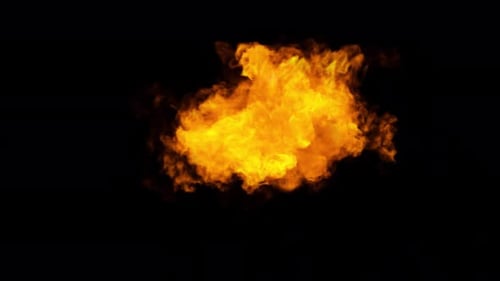 Dynamic Realistic Fire Burst Element with Alpha Channel