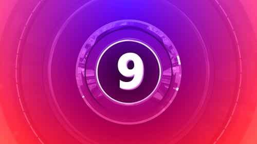 Modern Digital Countdown with Abstract Circular Design