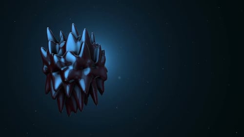 Abstract 3D Organic Form Morphing Seamless Loop Animation