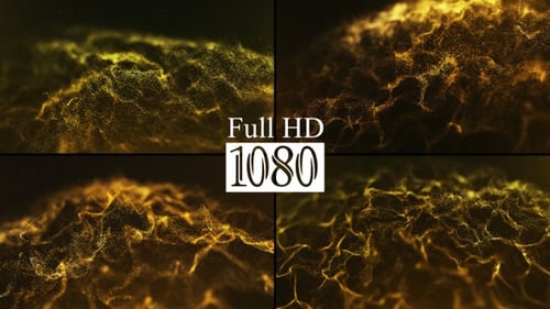 particules d'or abstraites
