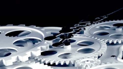 Abstract Retro Clock Gears 6