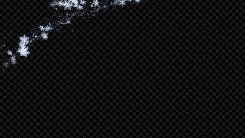 Animated Sparkling Snowflakes Overlay for Winter Holiday Videos
