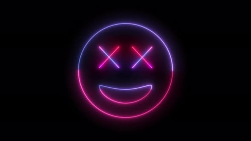 Neon Glowing Smile