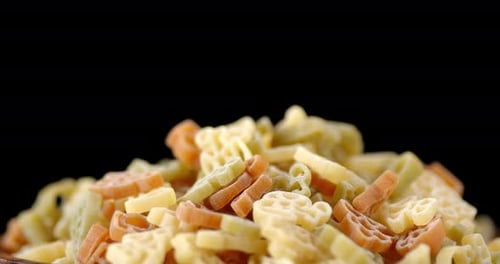 Colorful Shaped Pasta Close-up Still Life