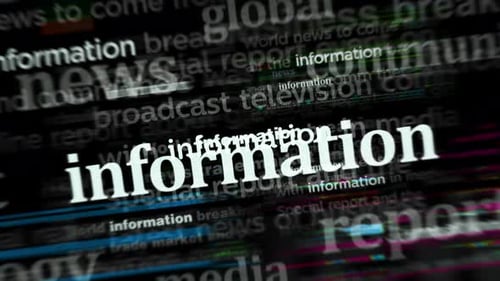 Headline titles media with Information and communication seamless looped