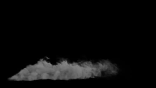 Realistic Smoke Plume Horizontal Movement Animation