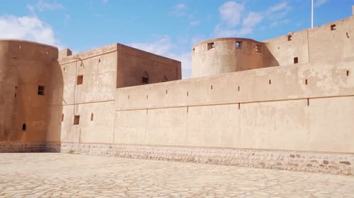 Panorama du château de Jabreen à Oman