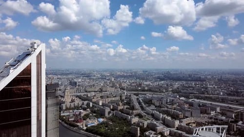 View of the Residential and Commercial Buildings of the Big City