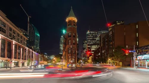 Toronto, Canada - Timelapse - Wellington Street East