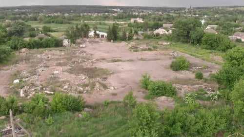 Destroyed factory to the ground.