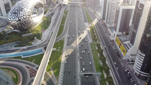 Aerial view of Sheikh Zayed Road