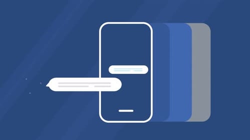 smartphone com balão de fala nas redes sociais