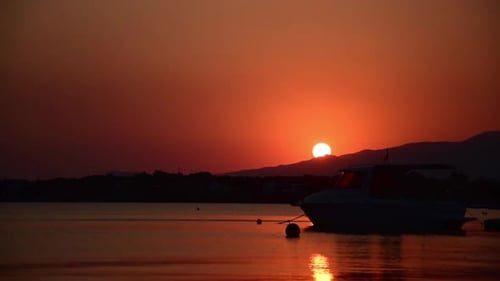 Red Sunset at the Marine