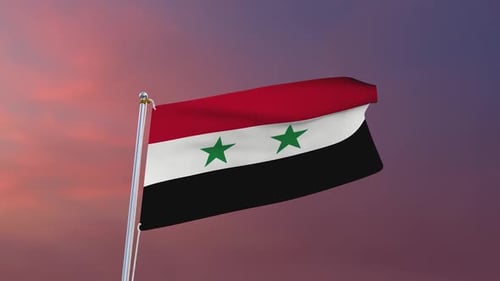 Flagge von Syrien winkt