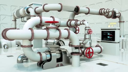 3D Animation of Industrial Pipeline Assembly Process