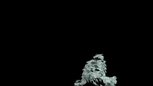 Money Man Dancing Side View com Bills Flying