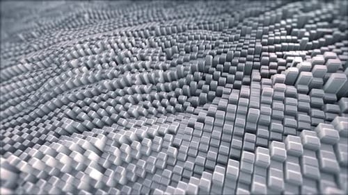 Abstract Field Of Gray Cubes