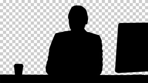 Cena de silhueta, canal alfa