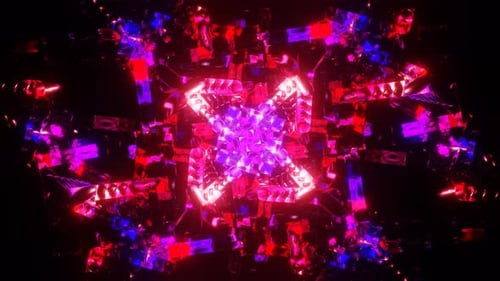 Beautiful Colorful Trippy Pulsatung Pattern Animation Visual 3D Mandala Spiritual Tunnel with Sacred