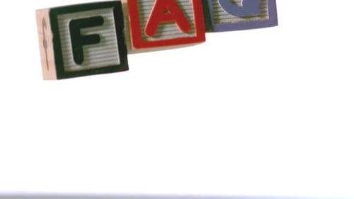 Blocks Spelling FAQ on White Background