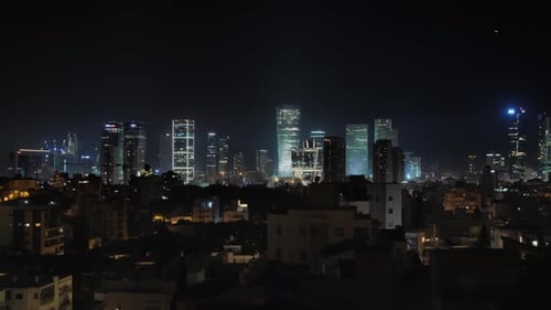 Tel Aviv Night Cityscape