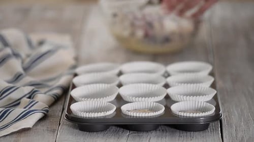 Step By Step Making a Blueberry Muffins with Crumble