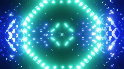Vj Loop Of The Blue Crystall Background For Party HD