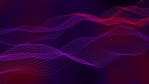 Beautiful Background Technology Particle Line Wave Animation