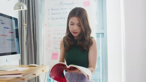 Cheerful Tutor Explaining Homework Lesson Over Video Call